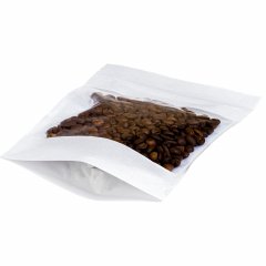 Пакет Дой-Пак 12*18,5(+3)см, Крафт (белый), с окном