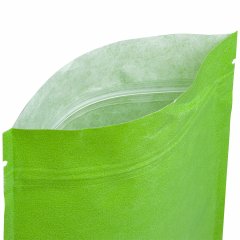 Пакет Дой-Пак 13,5*22,5(+3,5)см, Крафт (зеленый), с окном 4см