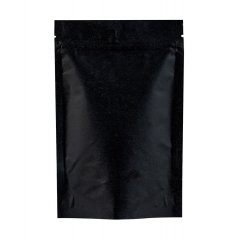 Пакет Дой-Пак 135*200(+35)мм, Крафт/Металл/PE/БОПП (черный)