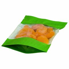 Пакет Дой-Пак 11*18,5(+3)см, Крафт (зеленый), с окном