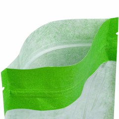 Пакет Дой-Пак 11*18,5(+3)см, Крафт (зеленый), с окном