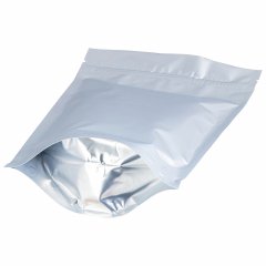 Пакет Дой-Пак 16*25(+4,5)см, Металл/PET/БОПП (серебристый, мат)