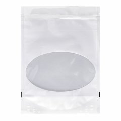 Пакет Дой-Пак 22*30(+5,5)см, PET/PE (белый) с овальным окошком