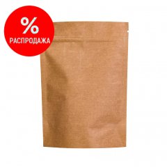 Пакет Дой-Пак 10,5*15(+3)см, Крафт/Металл/PE/БОПП (бурый)