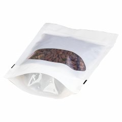 Пакет Дой-Пак 22*30(+5,5)см, PET/PE (белый) с овальным окошком