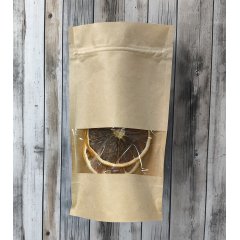 Пакет Дой-Пак 10,5*18,5(+3)см, Крафт (бурый), с окном 4см