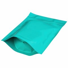 Пакет Дой-Пак 15*20(+4)см, Металл/PET/БОПП (бирюзовый, матовый)