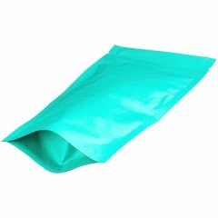 Пакет Дой-Пак 12*23,5(+3,5)см, Металл/PET/БОПП (светло-бирюзовый, матовый)