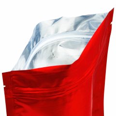 Пакет Дой-Пак 14*20,5(+4)см, Металл/PET/БОПП (красный)