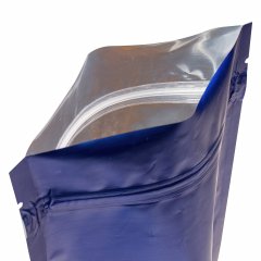 Пакет Дой-Пак 13,5*22,5(+4)см, Металл/PET/БОПП (фиолетово-синий, матовый)