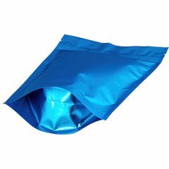 Пакет Дой-Пак 16*23(+4,5)см, Металл/PET/БОПП (синий, матовый)