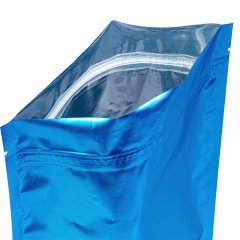 Пакет Дой-Пак 16*23(+4,5)см, Металл/PET/БОПП (синий, матовый)