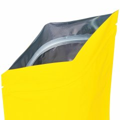 Пакет Дой-Пак 13,5*20(+4)см, Металл/PET/БОПП (желтый матовый)