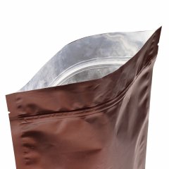 Пакет Дой-Пак 16*25(+4,5)мм, Металл/PET/БОПП (коричневый матовый)