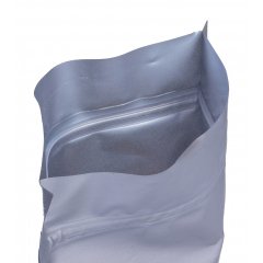 Пакет Дой-Пак 13,5*20(+4)см, PET/PE (серебро, матовый) с овальным окошко