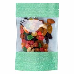 Пакет Дой-Пак 12*18,5(+3)см, Крафт (морская волна), с окном 10см