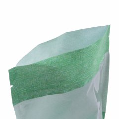 Пакет Дой-Пак 12*18,5(+3)см, Крафт (морская волна), с окном 10см