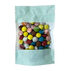 Пакет Дой-Пак 10,5*15(+3)см, Крафт (морская волна), с окном 7см