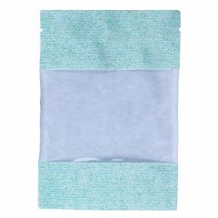 Пакет Дой-Пак 13,5*22,5(+3,5)см, Крафт (морская волна), с окном 7см