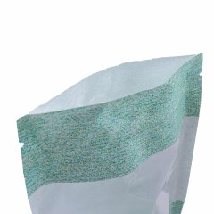 Пакет Дой-Пак 10,5*15(+3)см, Крафт (морская волна), с окном 7см