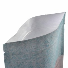 Пакет Дой-Пак 13,5*22,5(+3,5)см, Крафт (голубая волна), с окном 7см