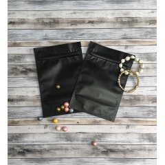 Пакет Дой-Пак 13,5*20(+4)см, Металл/PET/БОПП (черный матовый)