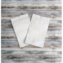 Пакет Дой-Пак 13,5*22,5(+4,5)см, Металл/PET/БОПП (белый матовый)