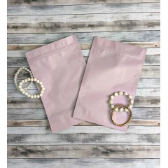 Пакет Дой-Пак 16*25(+4,5)см, Металл/PET/БОПП (розовый матовый) П502