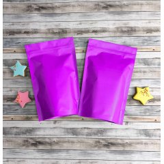 Пакет Дой-Пак 16*25(+4,5)см, Металл/PET/БОПП (сиреневый матовый) П2582