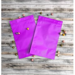 Пакет Дой-Пак 16*25(+4,5)см, Металл/PET/БОПП (сиреневый матовый) П2582