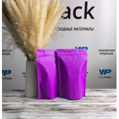 Пакет Дой-Пак 16*25(+4,5)см, Металл/PET/БОПП (сиреневый матовый) П2582