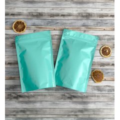 Пакет Дой-Пак 16*25(+4,5)см, Металл/PET/БОПП (бирюзовый матовый) П3255