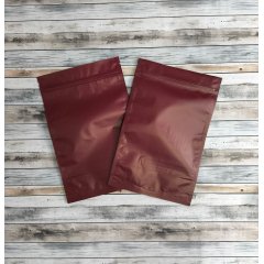 Пакет Дой-Пак 16*25(+4,5)см, Металл/PET/БОПП (бордовый матовый) П195