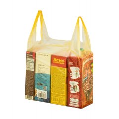 Пакет Майка 22,5(+11)*43см, 12мкм, желтый