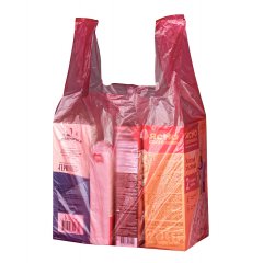 Пакет Майка 22,5см(+13)*43см, 12мкм, красный