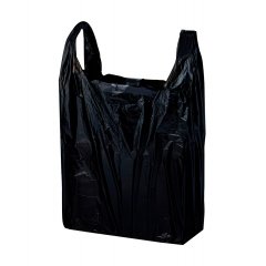 Пакет Майка 29(+16)*53см, 18мкм, черный, 