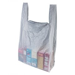 Пакет Майка 42см(+18)*75см, 20мкм, белый