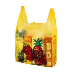 Пакет Майка 29с(+14)*50см, 17мкм, желтый, 