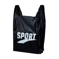 Пакет Майка 29(+14)*53см, 20мкм, черный, 