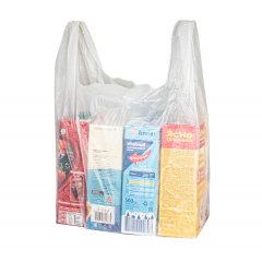 Пакет Майка 27(+14)*48см, 12мкм, белый, 