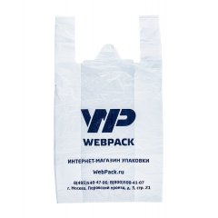 Пакет Майка 28см(+14)*50см, 20мкм, белый, Web-pack