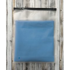 Пакет слайдер 20*25см, 70 мкм, EVA, прозрачный матовый, с черным бегунком