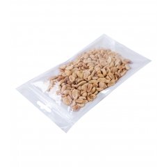 Пакет трехшовные 12*21см, 62 мкм, ПЭТ/ПЭ (бел+прозр), зип-лок, европодвес