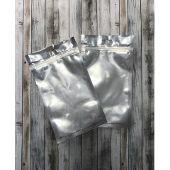 Пакет трехшовные 12*21см, 95мкм, ПЭТ/ПЭ (метал+прозр), зип-лок, европодвес