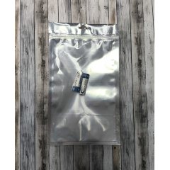 Пакет трехшовные 16*27см, 95мкм, ПЭТ/ПЭ (метал+прозр), зип-лок, европодвес