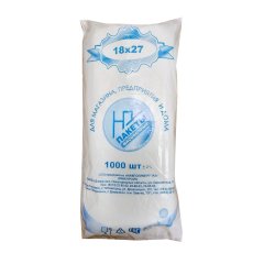 Пакет Фасовка 10(+8)*27см*6мкм, ПНД, прозрачный (1000 шт.)