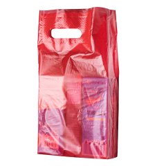 Пакет ВУР 30*40см(+3см), 50мкм, ПВД, красный