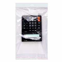 Полипропиленовый пакет 25*35см, 25мкм, с белым еврослотом, клапаном и скотчем