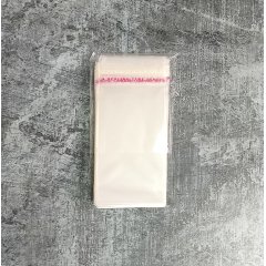 Пакет БОПП 5*8см, 25мкм, с клапаном и скотчем