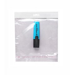 Полипропиленовый пакет 20*16см, 25мкм, с белым еврослотом, клапаном и скотчем, 100 шт./уп.